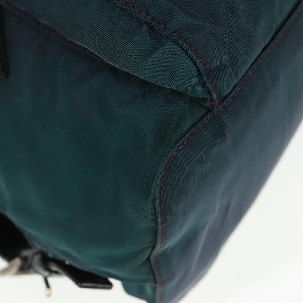 PRADA Backpack Nylon Green Silver Auth 161433 - Picture 15 of 16